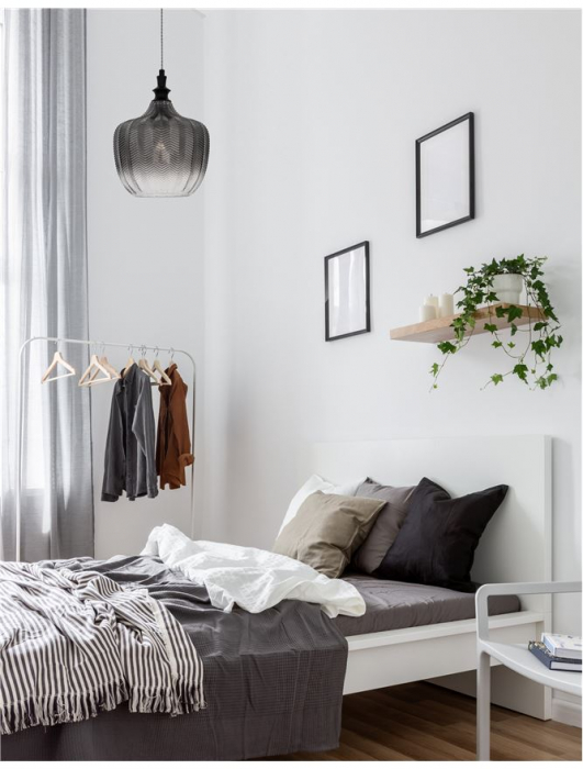 9191242 Pendul Nova Luce LONI E27 1x12W   Metal & Glass Matt Black  IP20 [2]