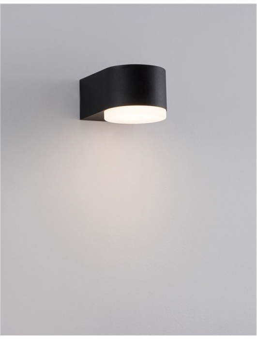 9200201 Aplica Nova Luce NUS LED 4W 240lm 3000K IP54 Aluminium & Acrylic Black Die-Casting Beam Angle 120° IP54 Light Down NOVALUCE [4]