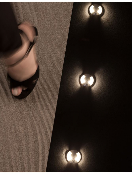 9203112  Nova Luce BANG LED 1W 60lm 3000K IP67 Aluminium Satin Nickel Beam Angle 51 degrees driver included [5]