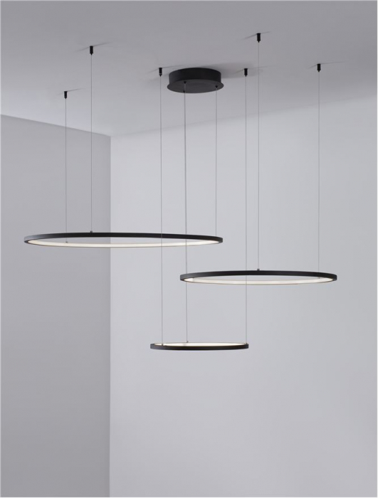 9210312 Lustra Nova Luce PURPLE LED 80W 5600lm 3000K Aluminium & Acrylic Sandy Black Dimabil Triac IP20 [8]
