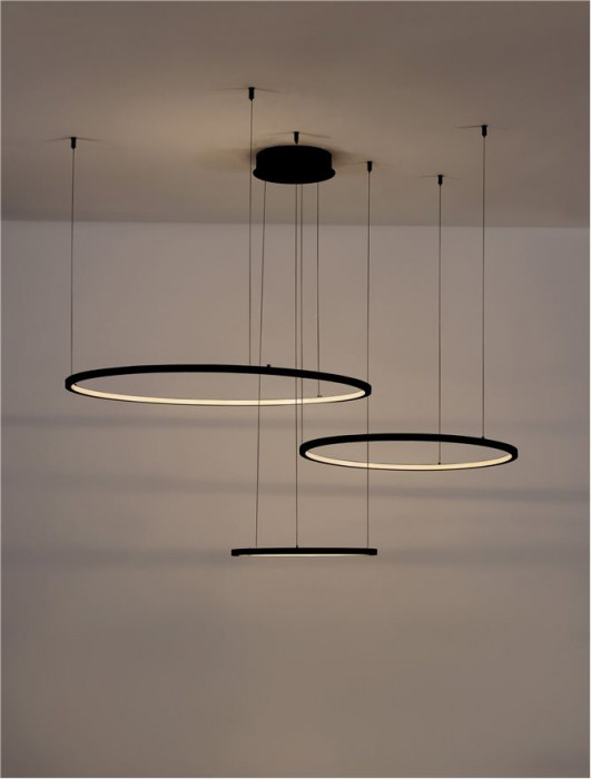 9210312 Lustra Nova Luce PURPLE LED 80W 5600lm 3000K Aluminium & Acrylic Sandy Black Dimabil Triac IP20 [4]