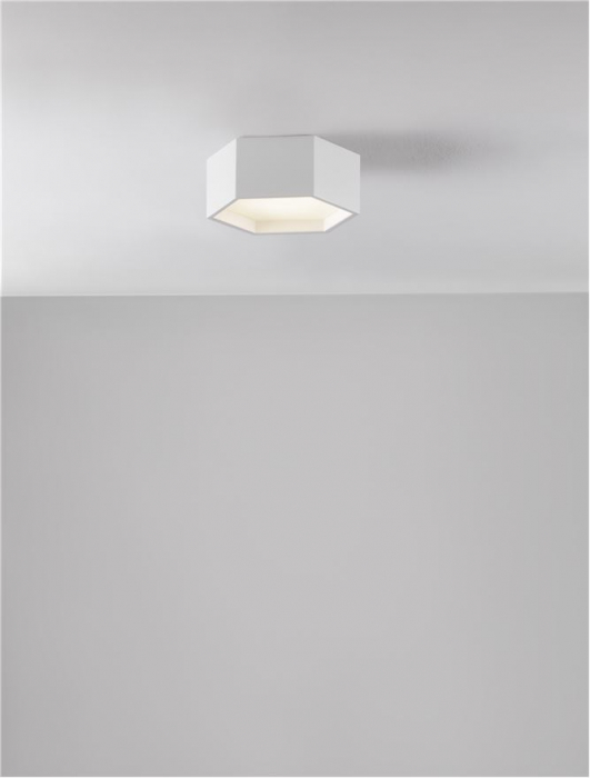 9212313 Plafoniera Nova Luce SAMBA LED 10W 600lm 3000K Aluminium & Acrylic Sandy White Nedimabil IP20 [2]