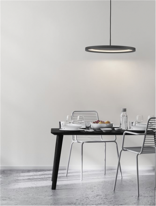 9212909 Lustra Nova Luce ANDRIA LED 30W 2221lm 3000K Aluminium & Acrylic Sandy Black Dimabil Triac IP20 [2]