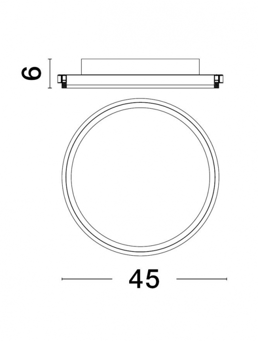 9212911 Plafoniera Nova Luce WILLOW LED 38W 3761lm 3000K Aluminium & Acrylic Gold Nedimabil IP20 [3]
