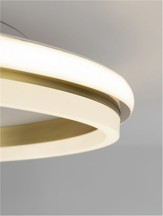 9212911 Plafoniera Nova Luce WILLOW LED 38W 3761lm 3000K Aluminium & Acrylic Gold Nedimabil IP20 [2]