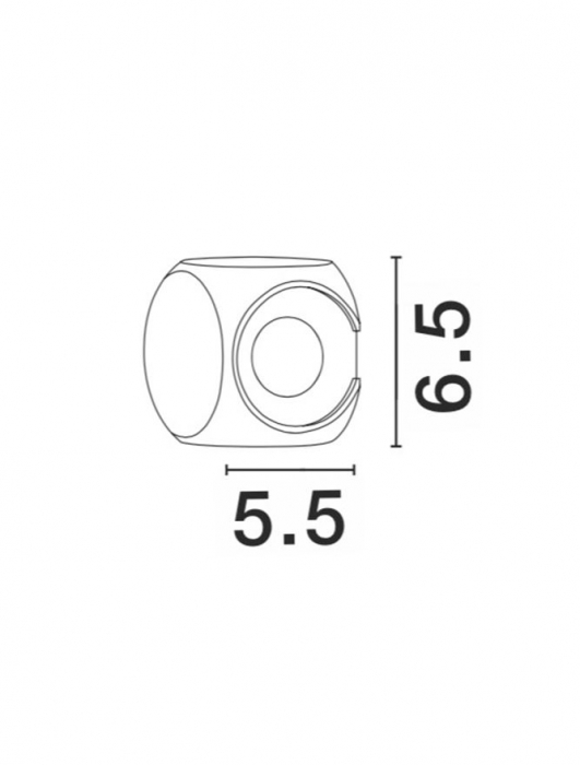 9226217 Aplica Nova Luce ZARI LED 2X2W 285lm 3000K IP54 Aluminium Glass Diffuser Sandy White Beam 2x38 degrees Light in 2 directions [3]