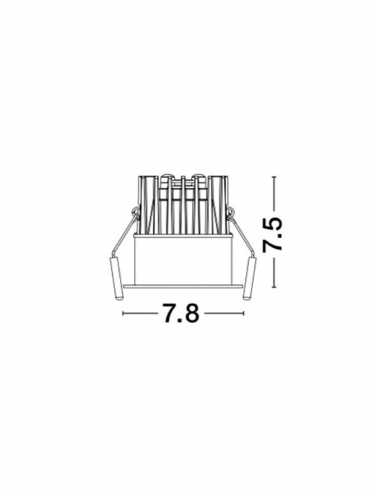 9232115 Spot Incastrat Fix Nova Luce BLADE LED 12W 720lm 3000K IP65 Aluminium Black CRI>90 Beam 38° [3]