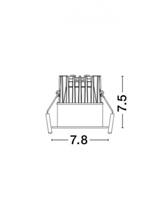 9232116 Spot Incastrat Fix Nova Luce BLADE LED 12W 720lm 3000K IP65 Aluminium White CRI>90 Beam 38° [5]