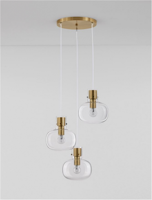 9236610 Lustra Nova Luce CINZIA E27 3x12W   Metal Brass Gold  IP20 [3]