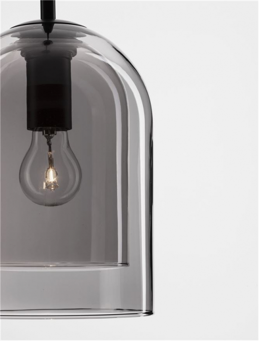 9236700 Pendul Nova Luce VELOR E27 1x12W   Metal Black & Gold  IP20 [6]
