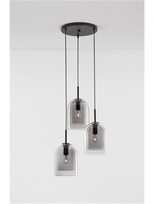 9236710 Lustra Nova Luce VELOR E27 3x12W   Metal Black & Gold  IP20 [4]