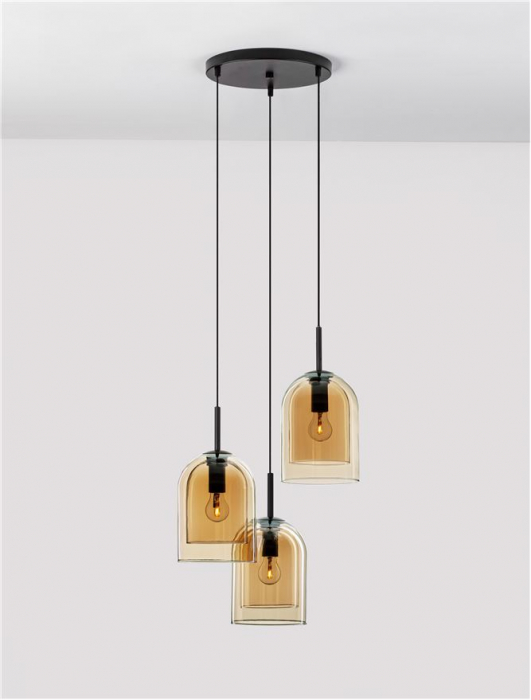 9236735 Lustra Nova Luce VELOR E27 3x12W   Metal Champagne  IP20 [4]