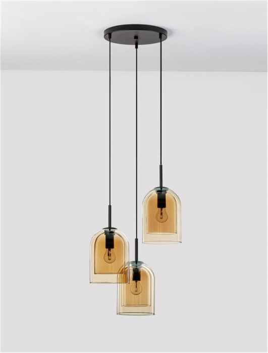 9236735 Lustra Nova Luce VELOR E27 3x12W   Metal Champagne  IP20 [3]