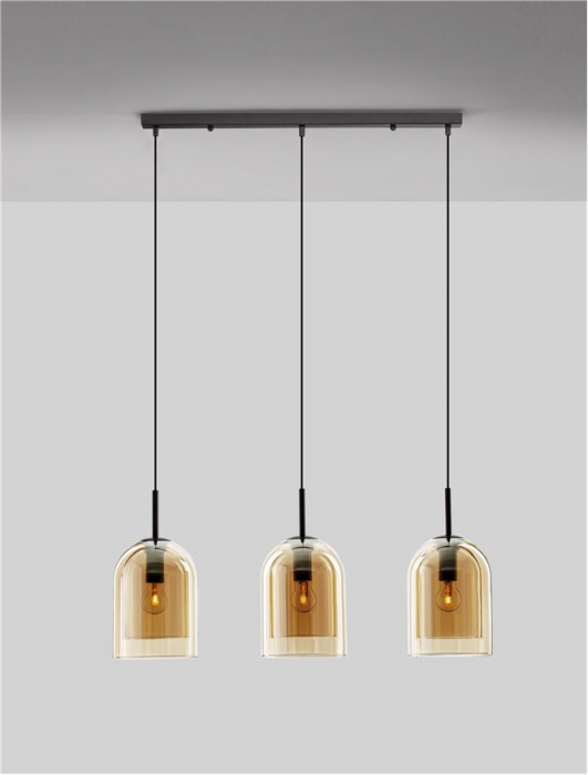 9236740 Lustra Nova Luce VELOR E27 3x12W   Metal Champagne  IP20 [2]