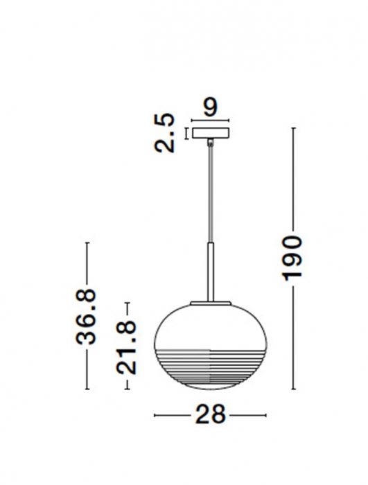 9236750 Pendul Nova Luce MAEVE E27 1x12W   Metal Brass Gold  IP20 [8]