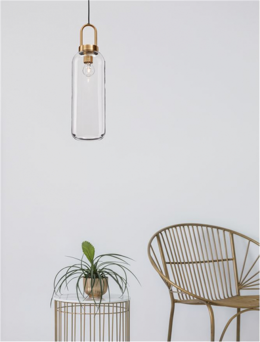 9241160 Pendul Nova Luce IRVINE E27 1x12W   Metal Brass Gold  IP20 [2]