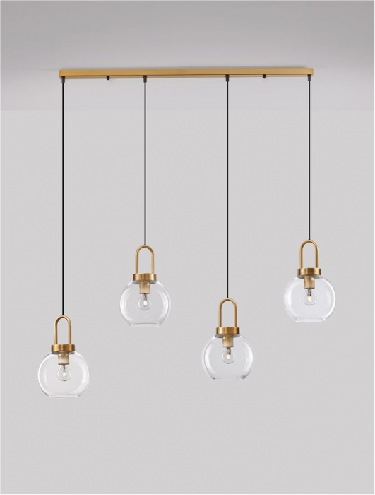 9241180 Lustra Nova Luce IRVINE E27 4x12W   Metal Brass Gold  IP20 [2]