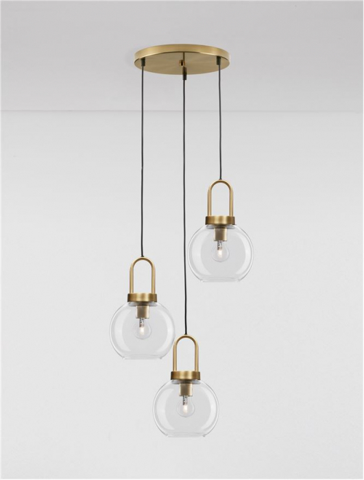 9241190 Lustra Nova Luce IRVINE E27 3x12W   Metal Brass Gold  IP20 [4]