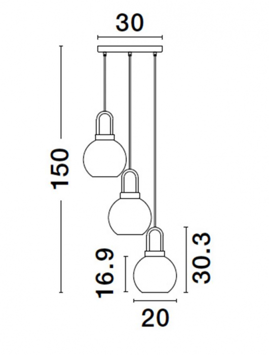 9241190 Lustra Nova Luce IRVINE E27 3x12W   Metal Brass Gold  IP20 [8]