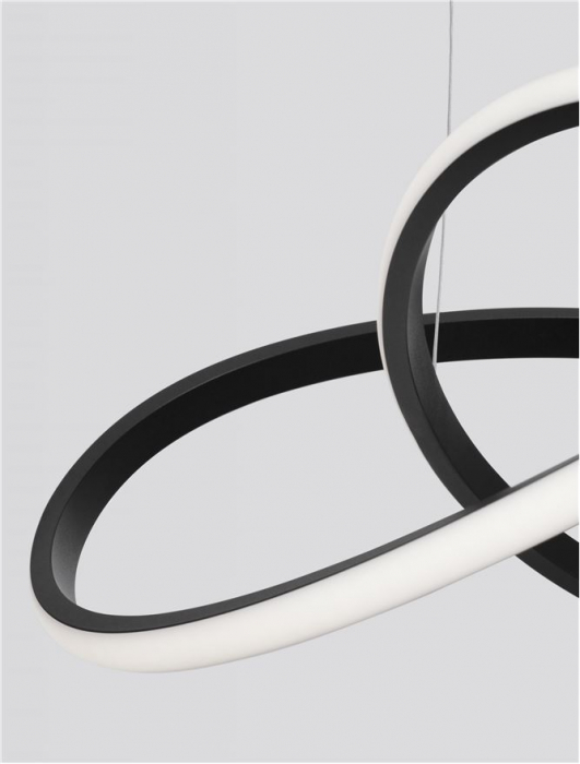 9248107 Lustra Nova Luce AMARA LED 28W 1600lm 3000K Aluminium & Acrylic Sandy Black Dimabil Triac IP20 [5]