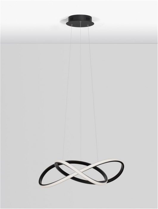 9248107 Lustra Nova Luce AMARA LED 28W 1600lm 3000K Aluminium & Acrylic Sandy Black Dimabil Triac IP20 [4]