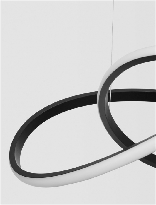 9248107 Lustra Nova Luce AMARA LED 28W 1600lm 3000K Aluminium & Acrylic Sandy Black Dimabil Triac IP20 [10]