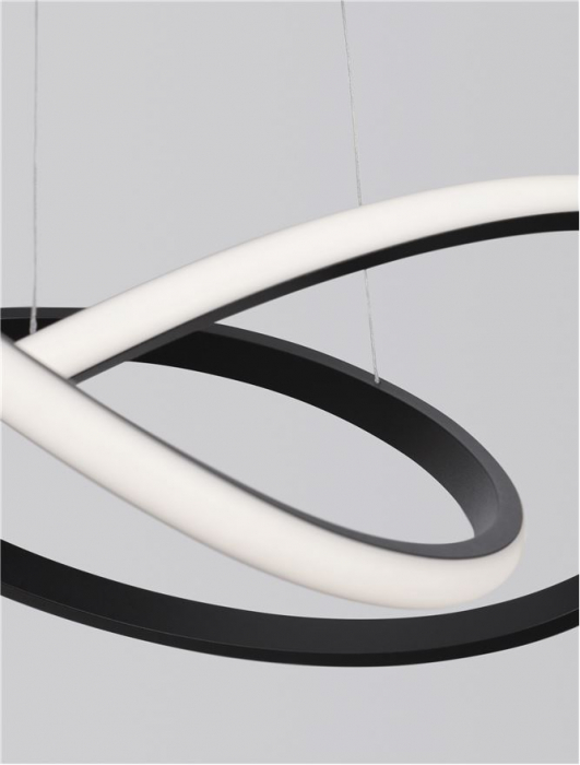 9248107 Lustra Nova Luce AMARA LED 28W 1600lm 3000K Aluminium & Acrylic Sandy Black Dimabil Triac IP20 [6]