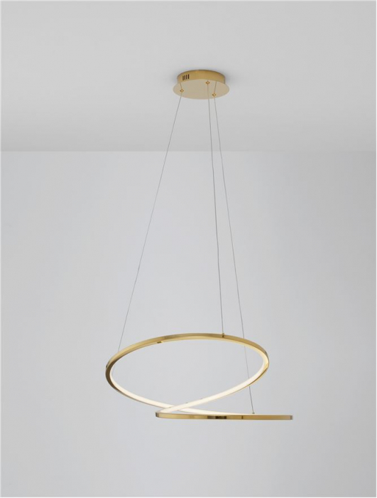 9248109 Lustra Nova Luce GIRISH LED 41W 2000lm 3000K Stainless Steel & Acrylic Gold & Stainless Steel Dimabil Triac IP20 [7]