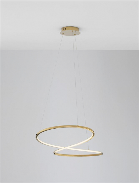 9248109 Lustra Nova Luce GIRISH LED 41W 2000lm 3000K Stainless Steel & Acrylic Gold & Stainless Steel Dimabil Triac IP20 [6]