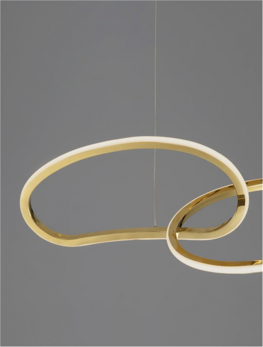 9248110 Lustra Nova Luce GIRISH LED 41W 2000lm 3000K Stainless Steel & Acrylic Gold Dimabil Triac IP20 [8]