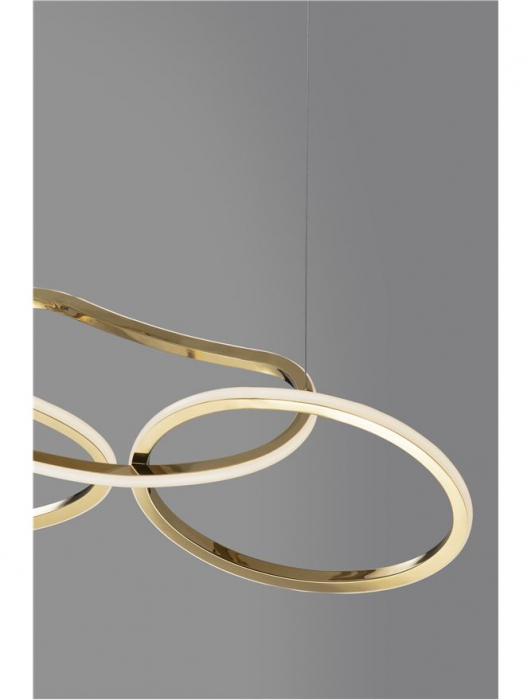9248111 Lustra Nova Luce GIRISH LED 51W 2400lm 3000K Stainless Steel & Acrylic Gold Dimabil Triac IP20 [6]