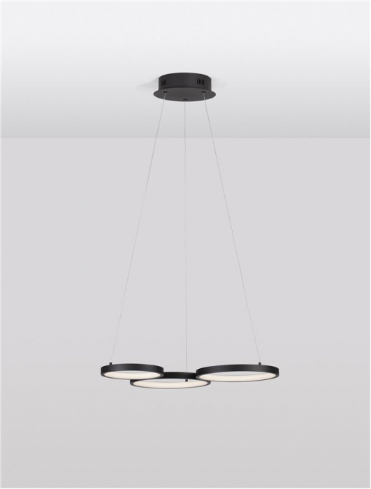 9248115 Lustra Nova Luce MAGNUS LED 28W 1900lm 3000K Aluminium & Acrylic Sandy Black Dimabil Triac IP20 [4]