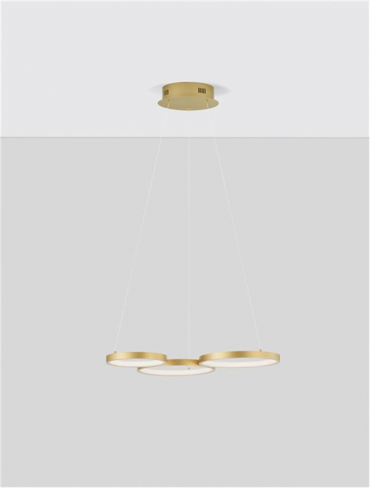 9248116 Lustra Nova Luce MAGNUS LED 28W 1900lm 3000K Aluminium & Acrylic Brass Gold Dimabil Triac IP20 [3]