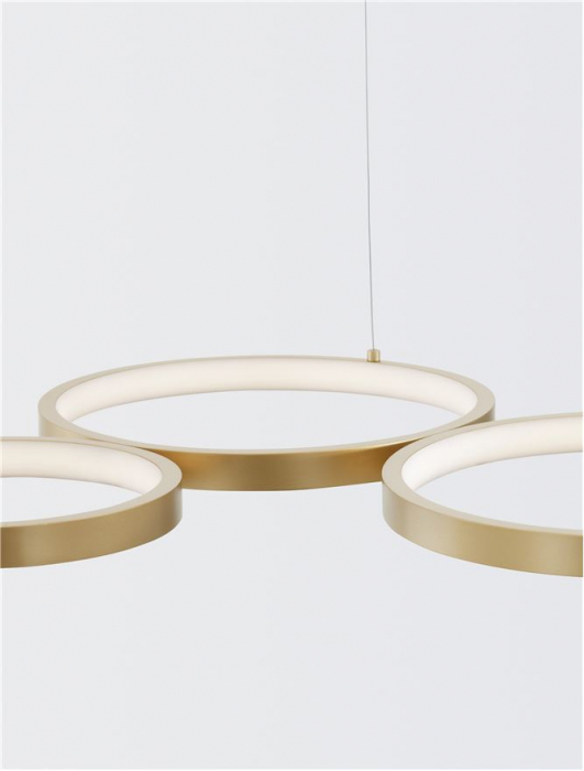 9248116 Lustra Nova Luce MAGNUS LED 28W 1900lm 3000K Aluminium & Acrylic Brass Gold Dimabil Triac IP20 [7]