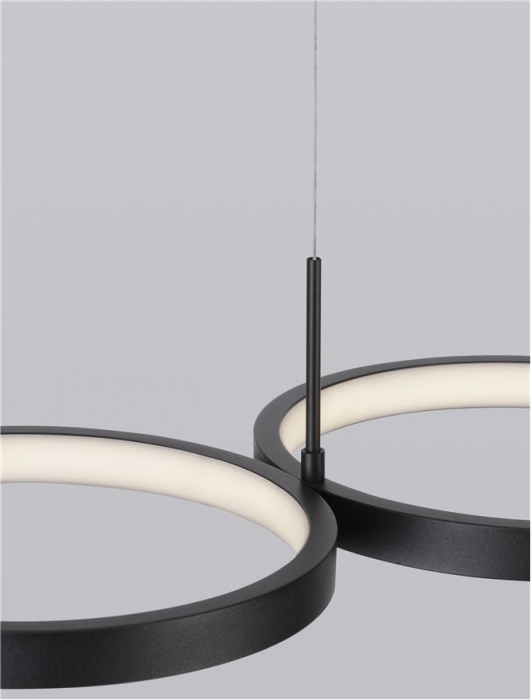9248117 Lustra Nova Luce MAGNUS LED 41W 2300lm 3000K Aluminium & Acrylic Sandy Black Dimabil Triac IP20 [8]