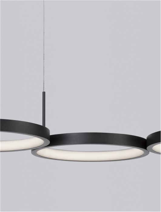 9248117 Lustra Nova Luce MAGNUS LED 41W 2300lm 3000K Aluminium & Acrylic Sandy Black Dimabil Triac IP20 [6]