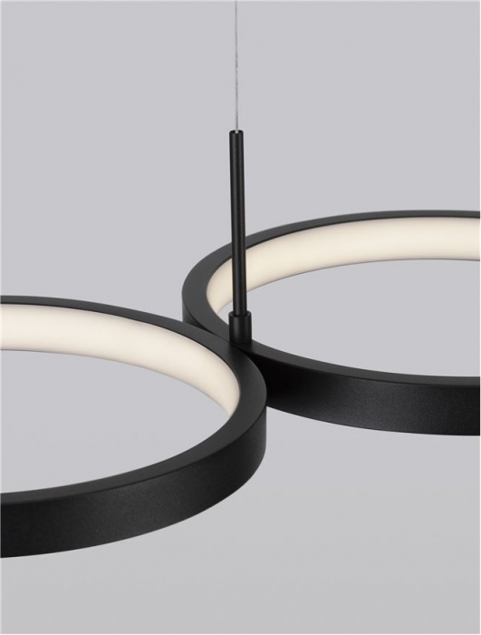 9248117 Lustra Nova Luce MAGNUS LED 41W 2300lm 3000K Aluminium & Acrylic Sandy Black Dimabil Triac IP20 [9]