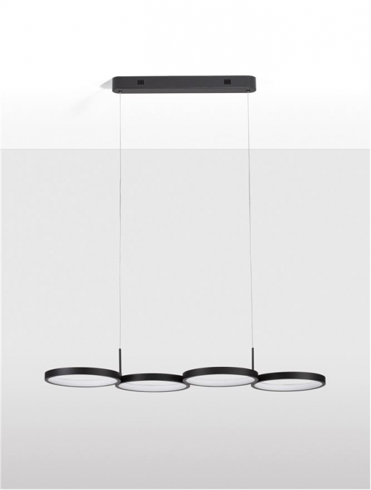 9248117 Lustra Nova Luce MAGNUS LED 41W 2300lm 3000K Aluminium & Acrylic Sandy Black Dimabil Triac IP20 [3]