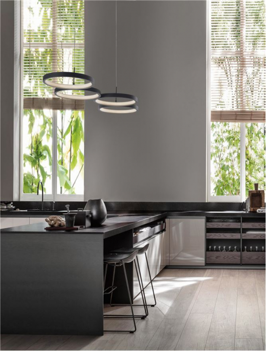 9248117 Lustra Nova Luce MAGNUS LED 41W 2300lm 3000K Aluminium & Acrylic Sandy Black Dimabil Triac IP20 [2]