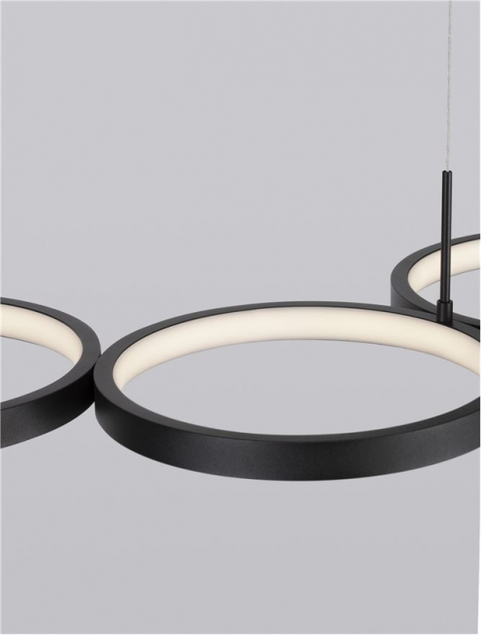9248117 Lustra Nova Luce MAGNUS LED 41W 2300lm 3000K Aluminium & Acrylic Sandy Black Dimabil Triac IP20 [10]