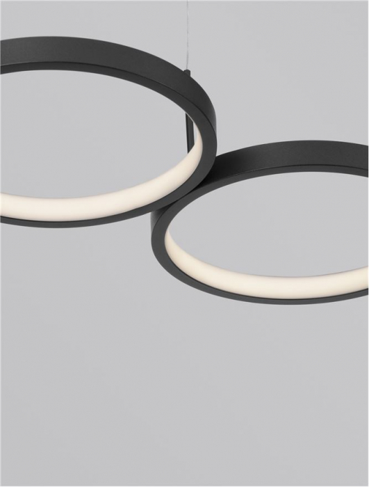 9248117 Lustra Nova Luce MAGNUS LED 41W 2300lm 3000K Aluminium & Acrylic Sandy Black Dimabil Triac IP20 [7]