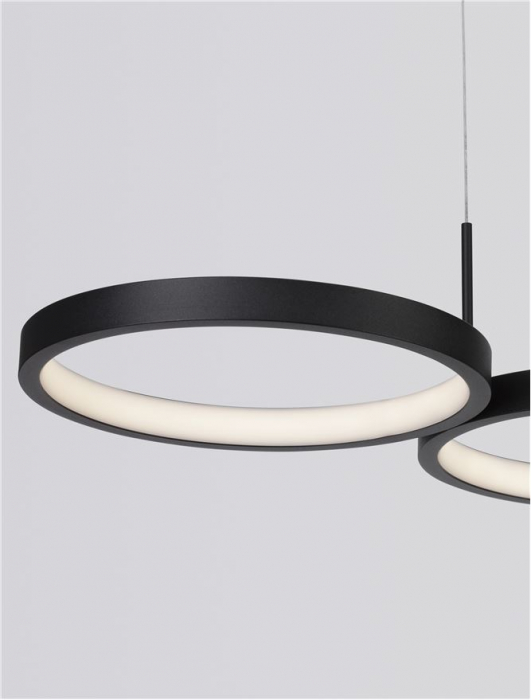 9248117 Lustra Nova Luce MAGNUS LED 41W 2300lm 3000K Aluminium & Acrylic Sandy Black Dimabil Triac IP20 [5]