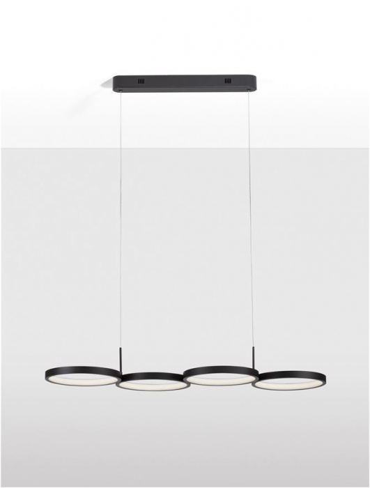 9248117 Lustra Nova Luce MAGNUS LED 41W 2300lm 3000K Aluminium & Acrylic Sandy Black Dimabil Triac IP20 [4]