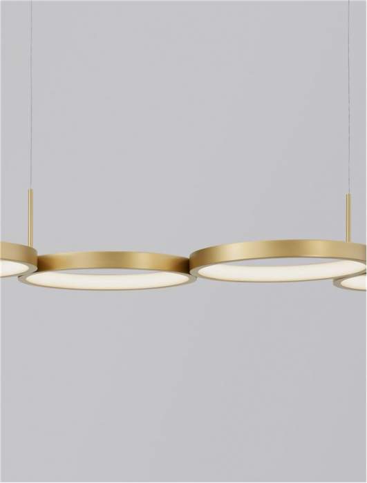 9248118 Lustra Nova Luce MAGNUS LED 41W 2300lm 3000K Aluminium & Acrylic Brass Gold Dimabil Triac IP20 [6]