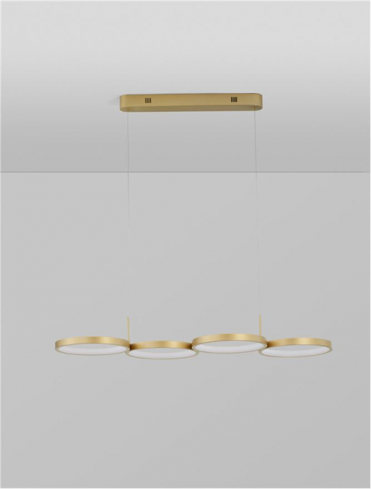 9248118 Lustra Nova Luce MAGNUS LED 41W 2300lm 3000K Aluminium & Acrylic Brass Gold Dimabil Triac IP20 [3]