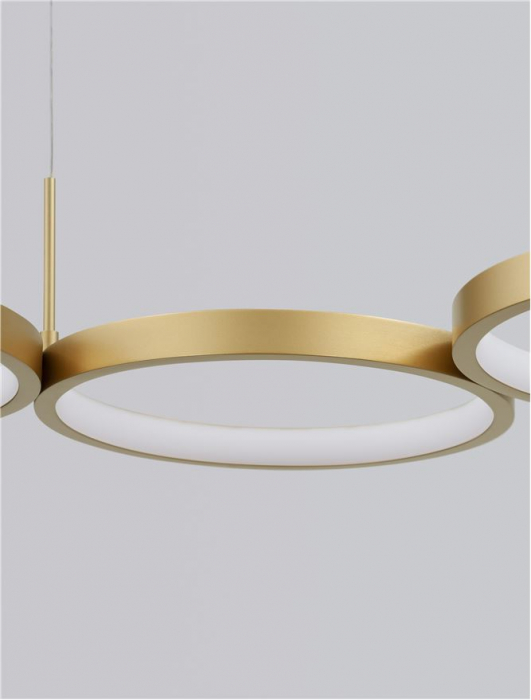 9248118 Lustra Nova Luce MAGNUS LED 41W 2300lm 3000K Aluminium & Acrylic Brass Gold Dimabil Triac IP20 [5]