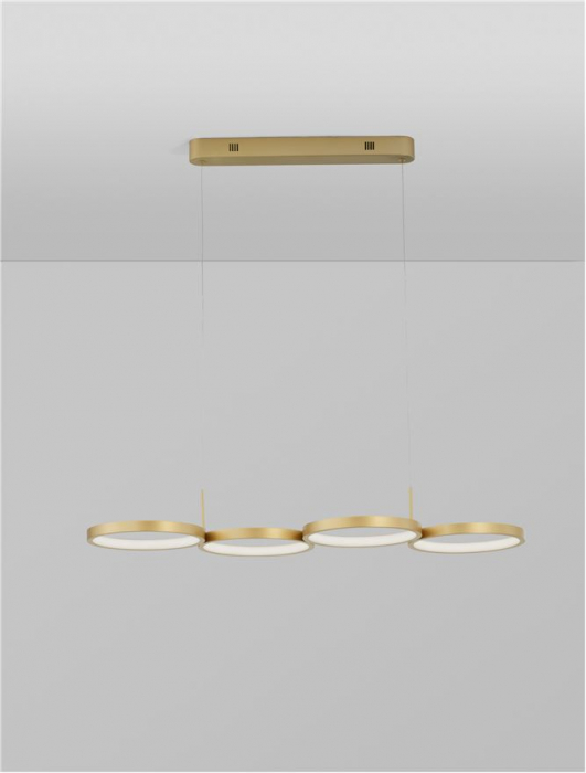 9248118 Lustra Nova Luce MAGNUS LED 41W 2300lm 3000K Aluminium & Acrylic Brass Gold Dimabil Triac IP20 [4]