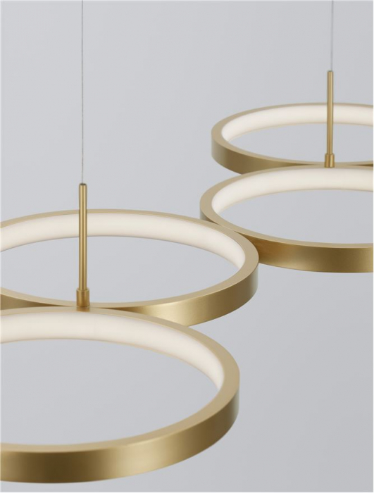 9248118 Lustra Nova Luce MAGNUS LED 41W 2300lm 3000K Aluminium & Acrylic Brass Gold Dimabil Triac IP20 [10]