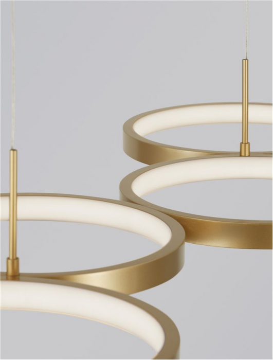 9248118 Lustra Nova Luce MAGNUS LED 41W 2300lm 3000K Aluminium & Acrylic Brass Gold Dimabil Triac IP20 [9]