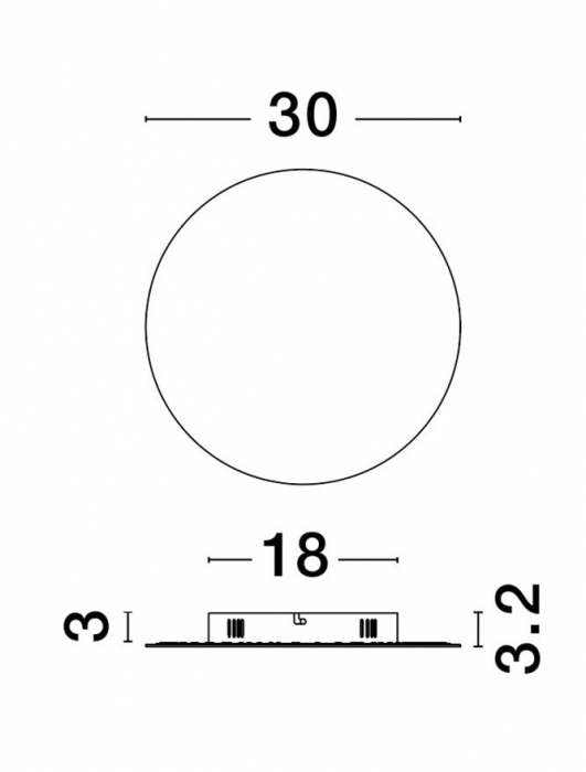9248152 Aplica Nova Luce CYRCLE LED 22W 2300lm 3000K Aluminium & Acrylic Sandy White Nedimabil IP20 [9]